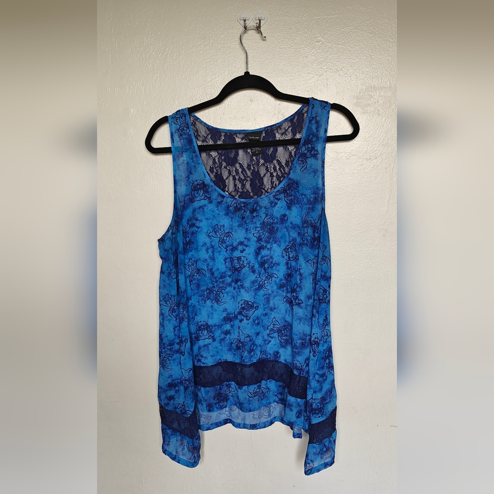 Plus Size Disney Stitch Blue Shirt Size 2X